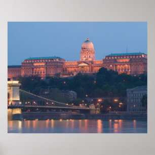 Póster HUNGARY, Budapest: Szechenyi (Chain) Bridge,