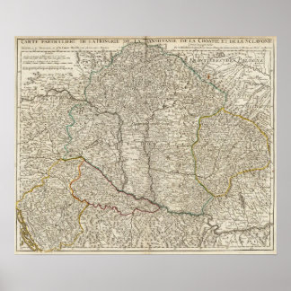 Póster Hungary, Romania, Europe