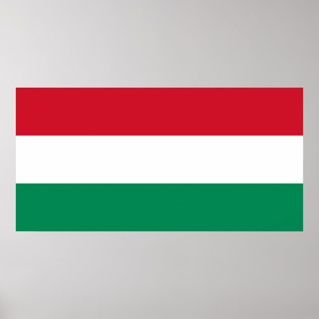 Póster Hungría - Bandera Nacional Húngara (Frente)