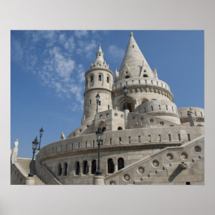 Póster Hungría, ciudad capital de Budapest. Buda, Castill
