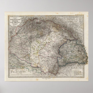 Póster Hungría, Transilvania, Eslavonia, Croacia