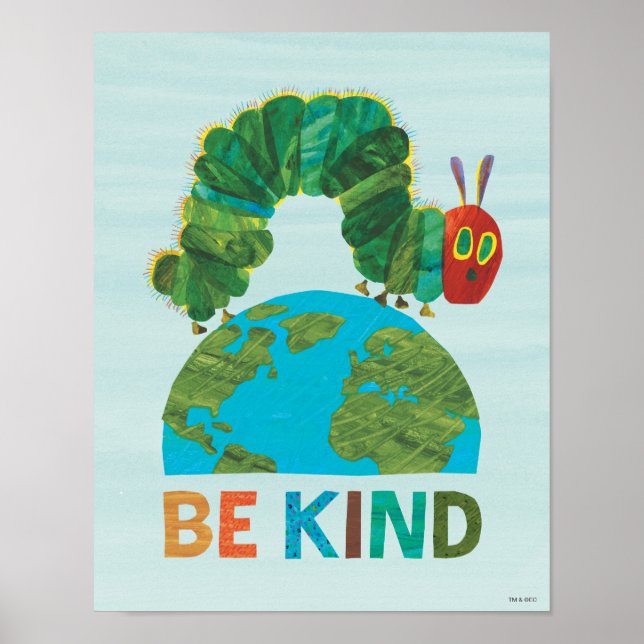 Póster Hungry Caterpillar | Be Kind (Frente)
