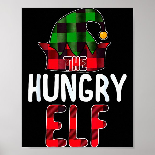 Póster Hungry Elf Matching Family Group Christmas Party P (Frente)