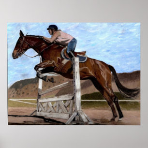 Póster Hunter/Jumper Horse Training Art Print