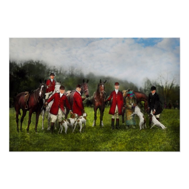 Póster Hunter - La caza de zorros - Tally-ho 1924 (Anverso)