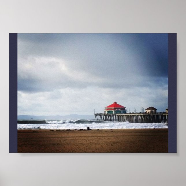 Póster Huntington Beach Pier, CA (Frente)