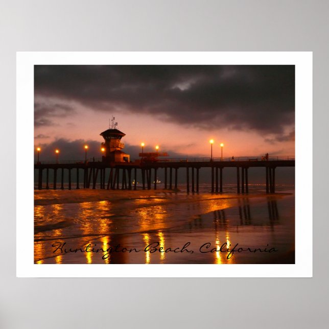 Póster Huntington Beach Pier California EE.UU. (Frente)
