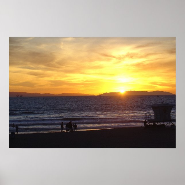 Póster Huntington Beach Sunset (Frente)
