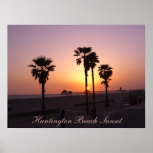 Póster Huntington Beach Sunset