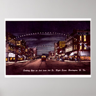 Póster Huntington calle de Virginia Occidental tercera y