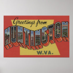 Póster Huntington, West Virginia - Large Letter Scenes