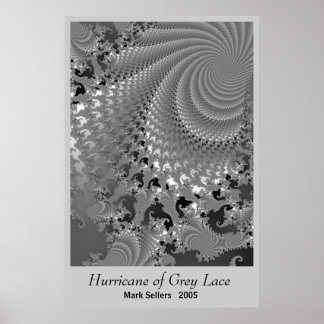 Póster Huracán de encaje gris