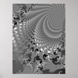 Póster Huracán de encaje gris