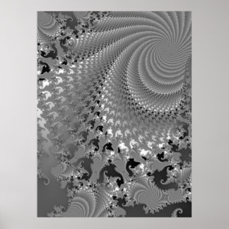 Póster Huracán de encaje gris