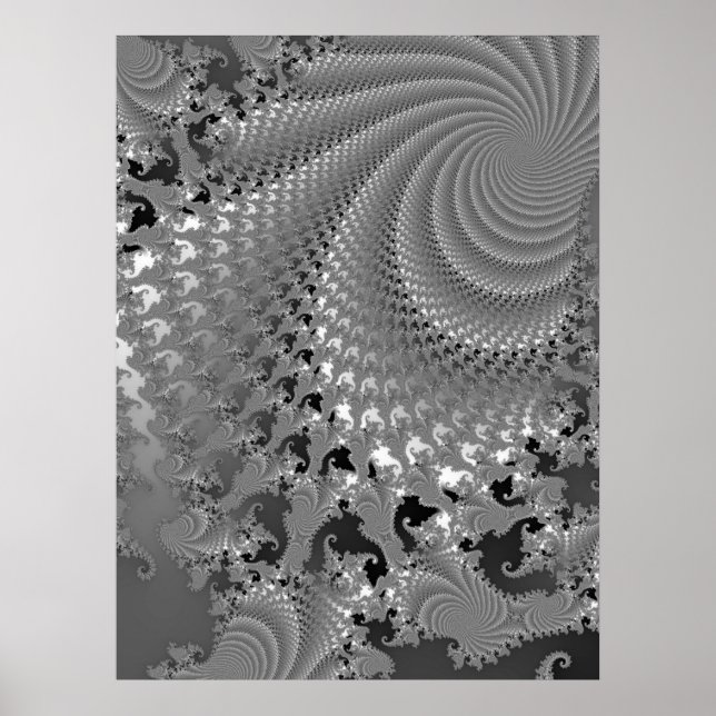 Póster Huracán de encaje gris (Frente)