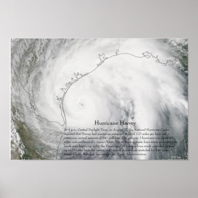 Póster Huracán Harvey Poster (Frente)