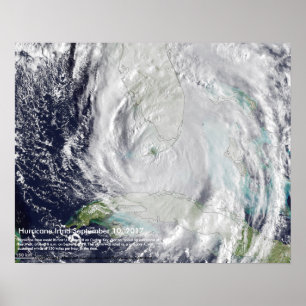Póster Huracán Irma Imagen de Cudjoe Key, Florida