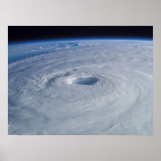 Póster Huracán Isabel desde el espacio