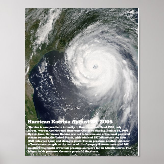 Póster Huracán Katrina (Frente)