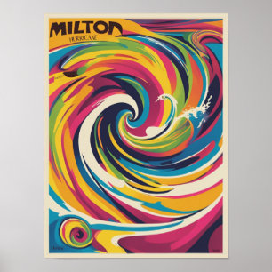 Póster Huracán Milton Octubre 9 2024 poster de Florida