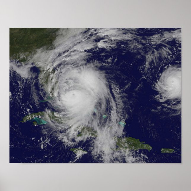 Póster Huracán personalizado Matthew y la tormenta tropic (Frente)