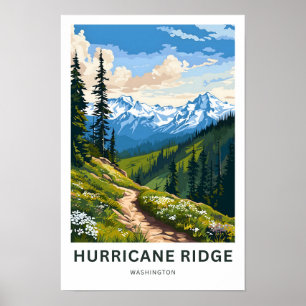 Póster Huracán Ridge Washington Viaje Imprimir