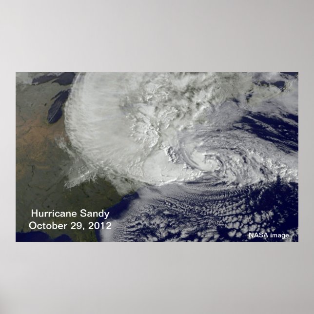 Póster Huracán Sandy Gran Poster (Frente)