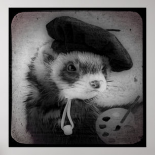 Póster Hurón como artista