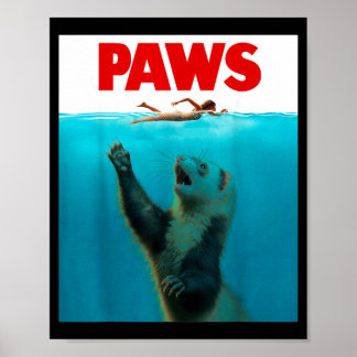 Póster Hurones Patas Parodia Tiburón Divertido Dueño Huró