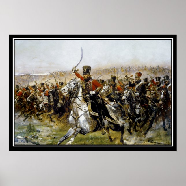 Póster Húsares de Napoleón Batalla de Friedland 1807 (Frente)