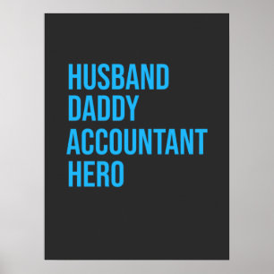 Póster Husband Daddy Accountant