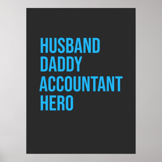 Póster Husband Daddy Accountant (Frente)