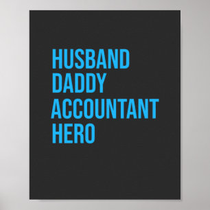 Póster Husband Daddy Accountant