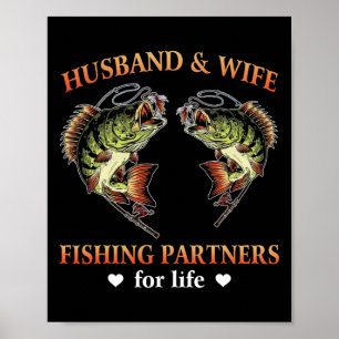 Póster Husbynd Y Esposas Socios Pescadores Para La Vida G