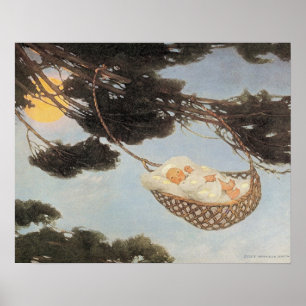 Póster Hush-a-Bye, Baby Nursery Rhyme