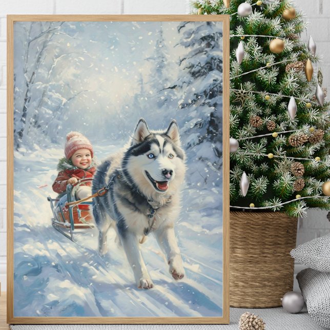 Póster Husky empuja a un niño a la deriva (Subido por el creador)