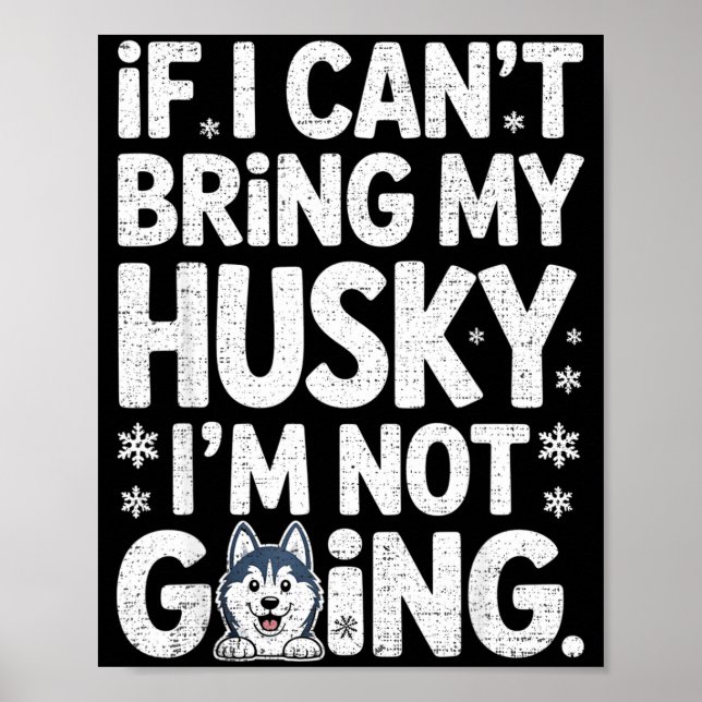 Póster Husky For Men Women Siberian Huskies Dog Lover Tra (Frente)
