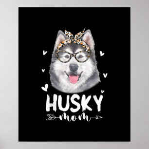Póster Husky Mom   Dog Lovers Gift   Mother Day Gift