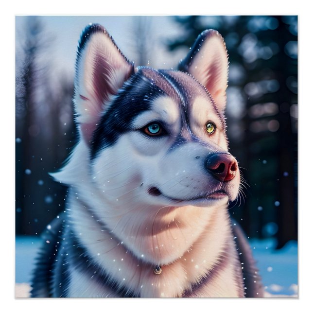 Póster Husky se adentra en el invierno (Anverso)
