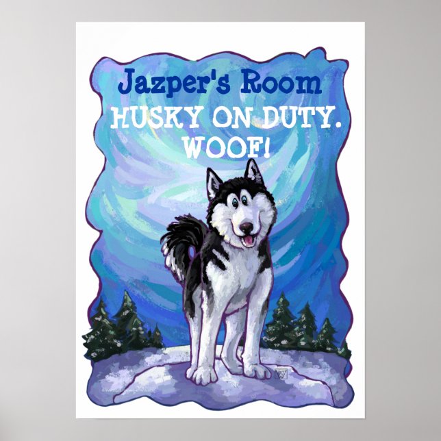 Póster Husky Stationery (Frente)