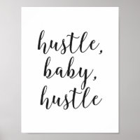 Hustle, Bebé, guión cursivo del casco