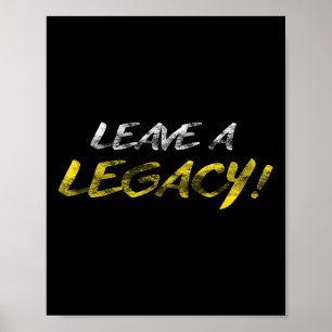 Póster Hustle Deja Un Éxito Empresarial Legacy Motivation
