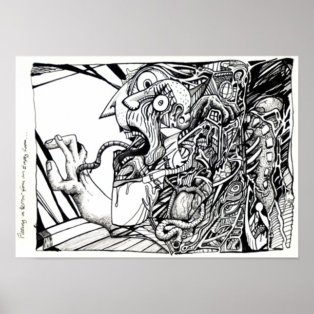 Póster Huyendo de terror de una habitación vacía... (Frente)