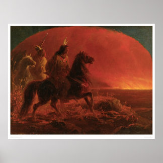 Póster Huyendo de un incendio de época (1868A)