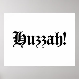 Póster ¡Huzzah! {Tipografía medieval}