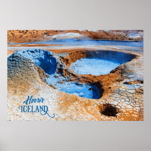 Póster Hverir, Islandia