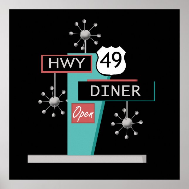 Póster HWY 49 Diner Poster (Frente)