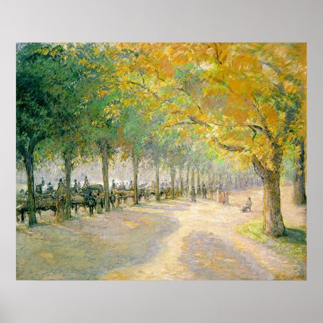 Póster Hyde Park Camille Pissarro 1890 otoño otoño (Frente)