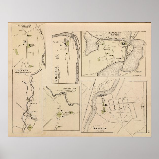 Póster Hyde Park, Guildhall, Newport, Chelsea (Frente)