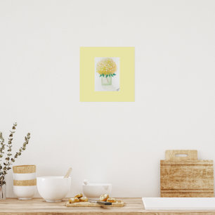Póster Hydrangea amarilla